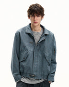 Giubbotto da uomo con Fibbie in Twill di Cotone | Haven Loom