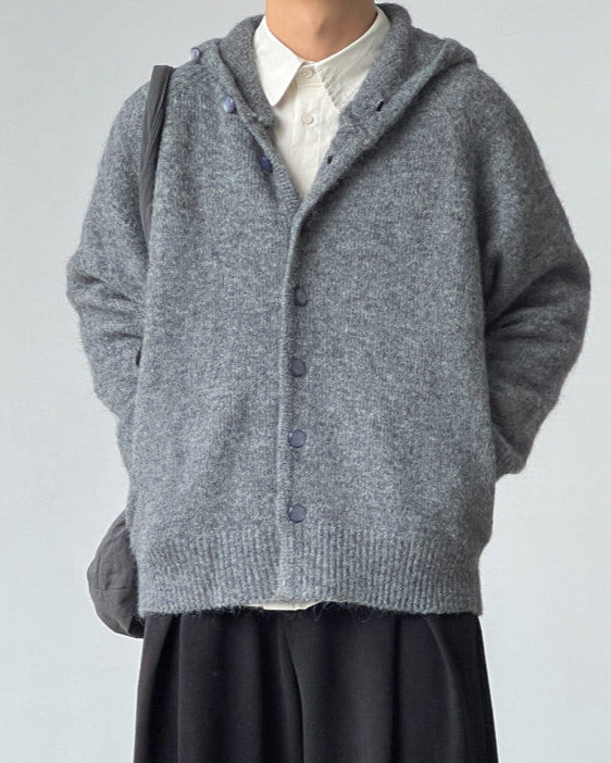 Cardigan da uomo con Cappuccio in Misto Lana | Haven Loom, immagine 4