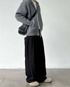 Pantaloni Larghi da uomo con Doppie Pinces in Lino e Lana | Haven Loom, immagine 3