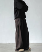 Pantaloni Larghi da uomo con Pinces in Misto Lana | Haven Loom, immagine 6
