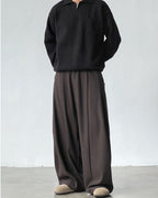 Pantaloni Larghi da uomo con Pinces in Misto Lana | Haven Loom, immagine 4