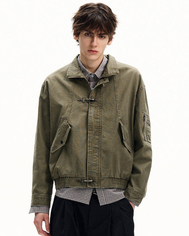 Giubbotto da uomo con Fibbie in Twill di Cotone | Haven Loom, immagine 7