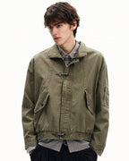 Giubbotto da uomo con Fibbie in Twill di Cotone | Haven Loom, immagine 9