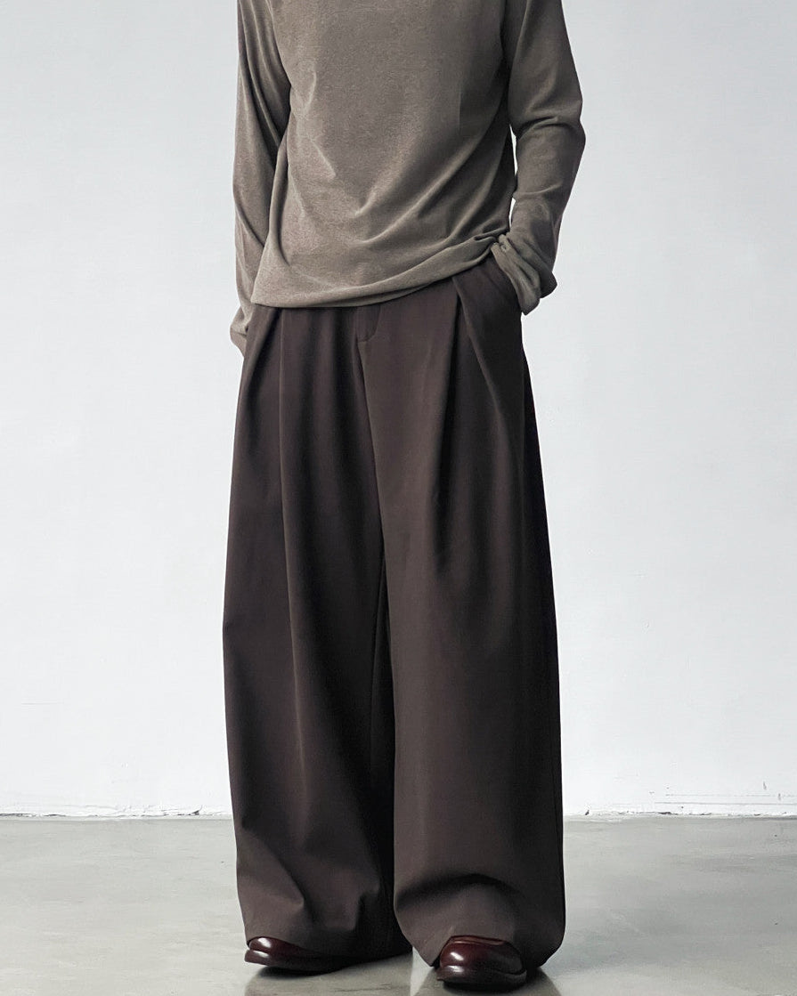 Pantaloni Larghi da uomo con Doppie Pinces in Misto Lana | Haven Loom, immagine 4