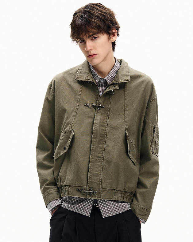 Giubbotto da uomo con Fibbie in Twill di Cotone | Haven Loom, immagine 8