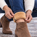 Warm-Lined Straight Jeans