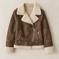 Giacca biker con bordo a contrasto