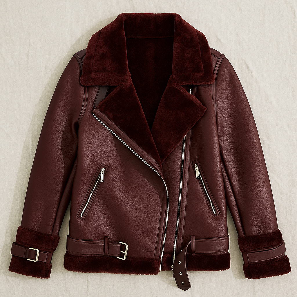 Giacca biker con bordo a contrasto, vista 2