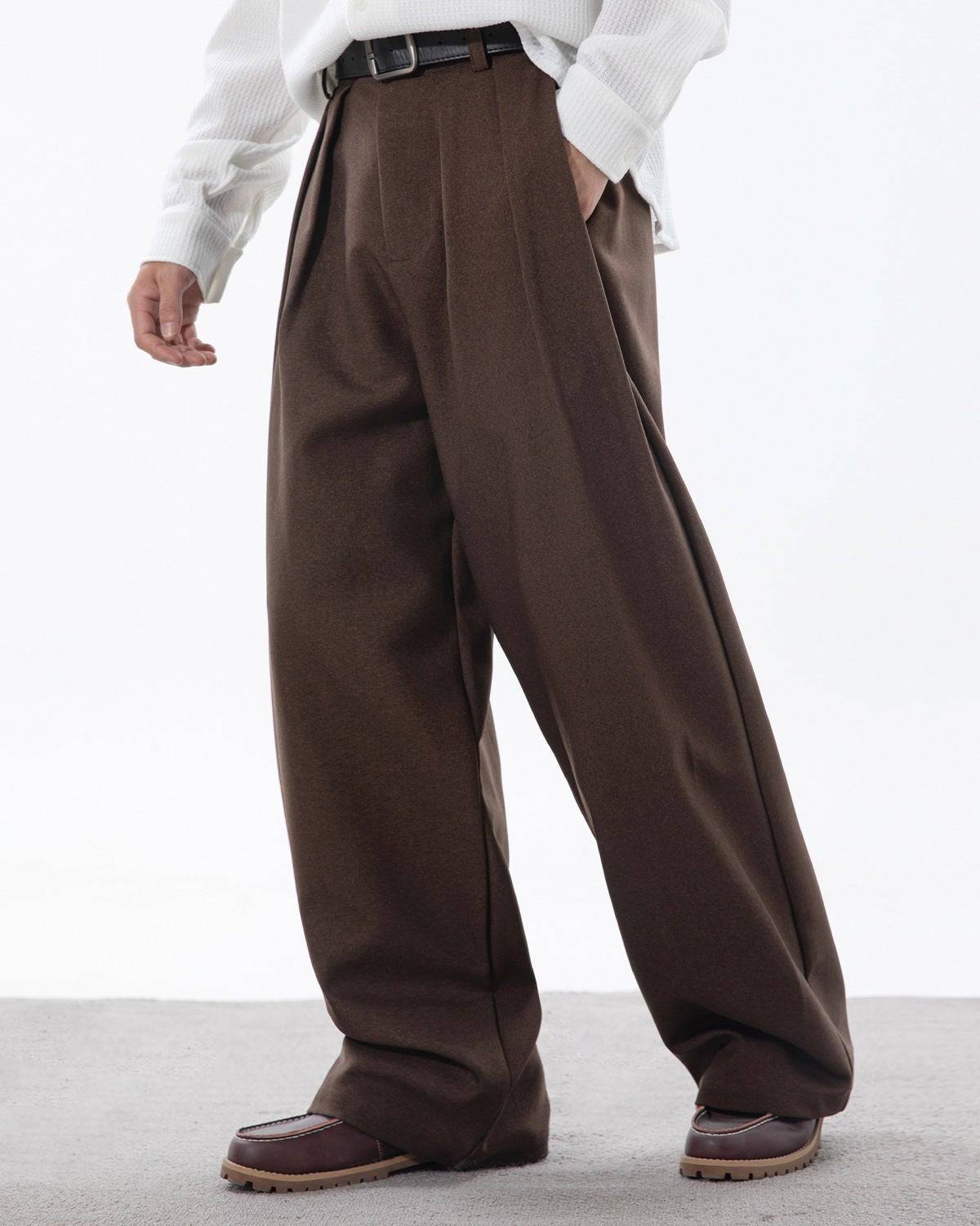 Pantaloni Larghi da uomo con Pinces in Cotone | Haven Loom, immagine 11