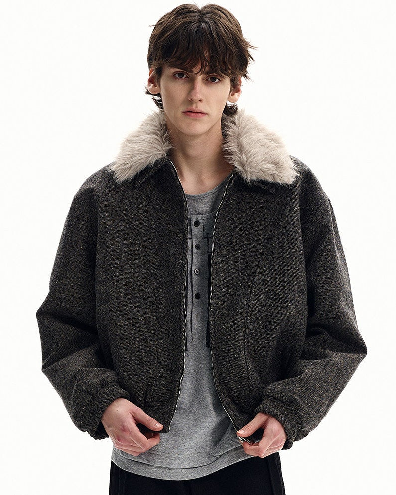 Giubbotto da uomo con Collo in Eco-Pelliccia | Haven Loom, immagine 6