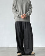 Pantaloni Larghi da uomo con Pinces in Misto Lana | Haven Loom, immagine 2