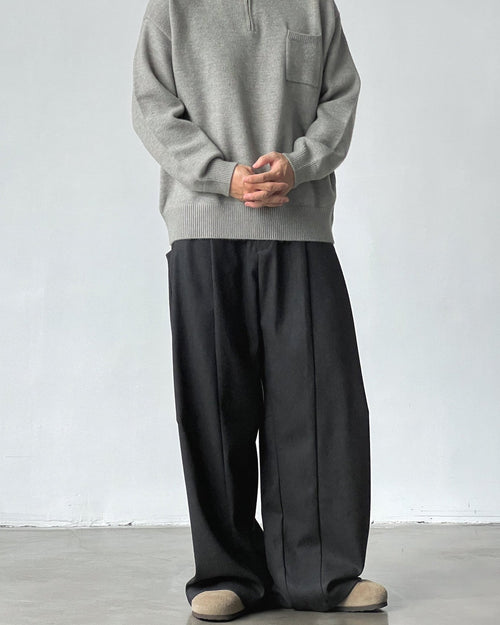 Pantaloni Larghi da uomo con Pinces in Misto Lana | Haven Loom, immagine 2