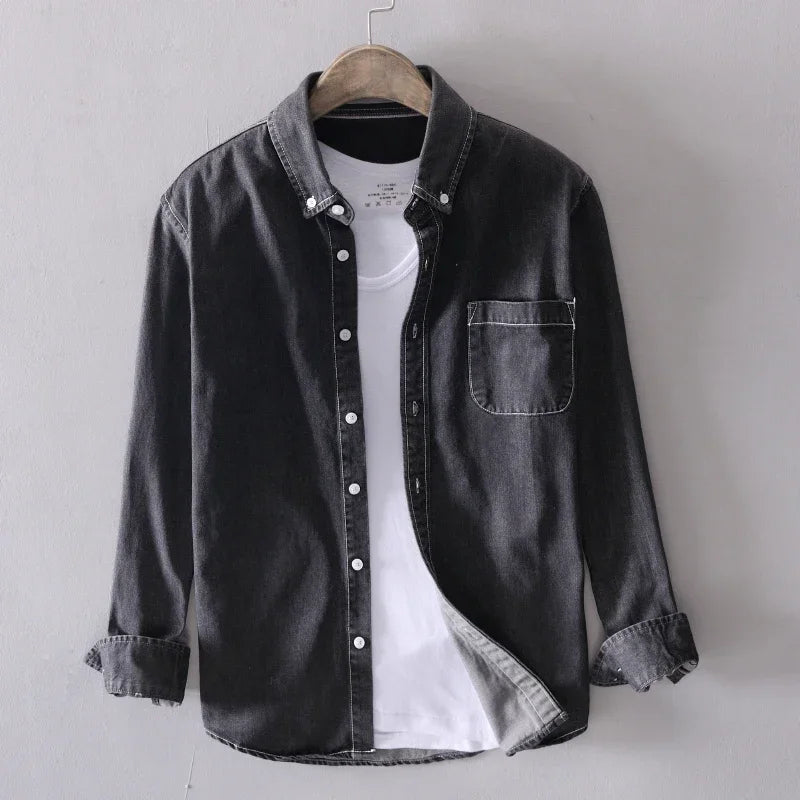 Washed Denim Layer Shirt – view 5