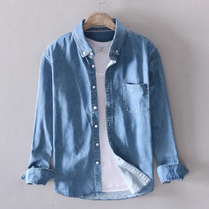 Washed Denim Layer Shirt