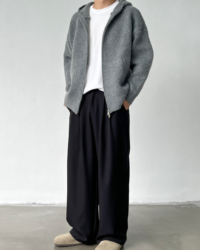 Pantaloni Larghi da uomo con Doppie Pinces in Lino e Lana | Haven Loom, immagine 2