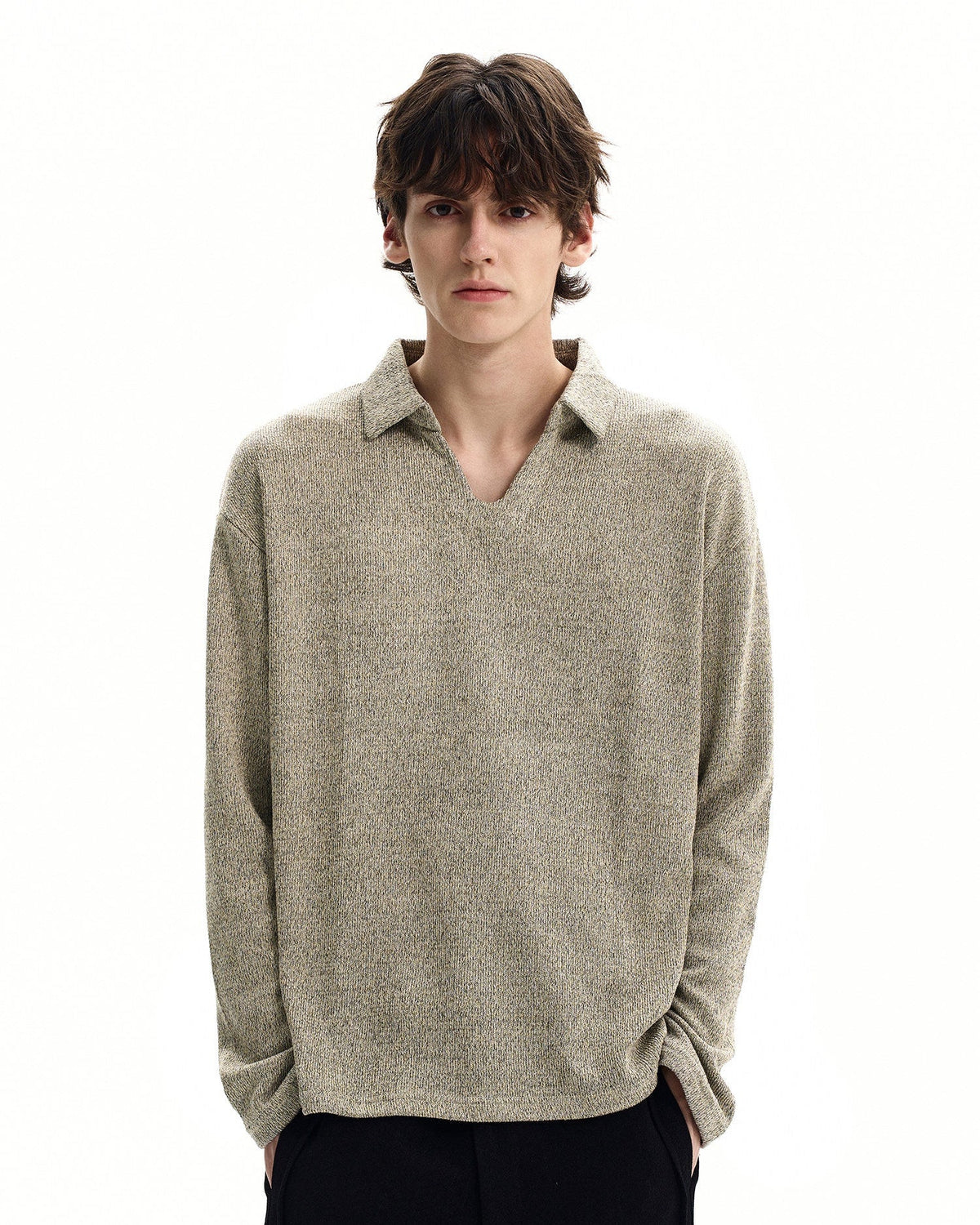 Maglione da uomo Polo in Maglia di Lana | Haven Loom, immagine 4