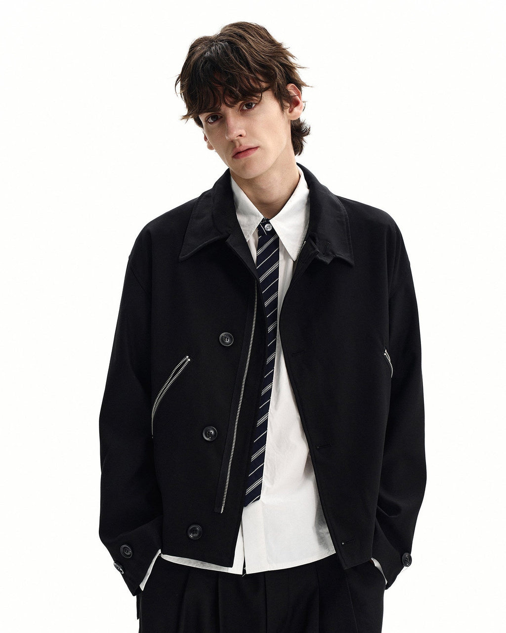 Giubbotto da uomo con Tasche Zip in Misto Lana | Haven Loom, immagine 3