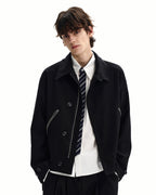 Giubbotto da uomo con Tasche Zip in Misto Lana | Haven Loom, immagine 3