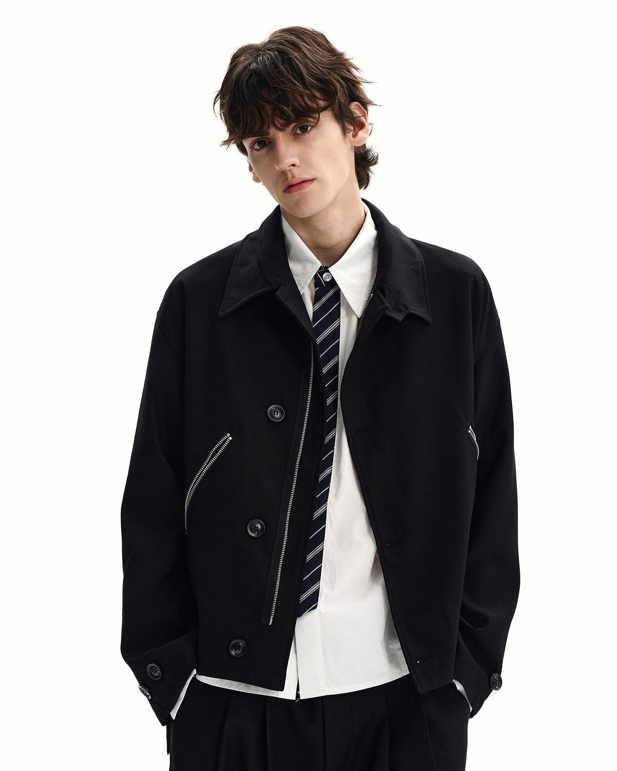 Giubbotto da uomo con Tasche Zip in Misto Lana | Haven Loom, immagine 3