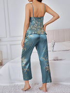 Completo con top e pantaloni stampati, vista 4