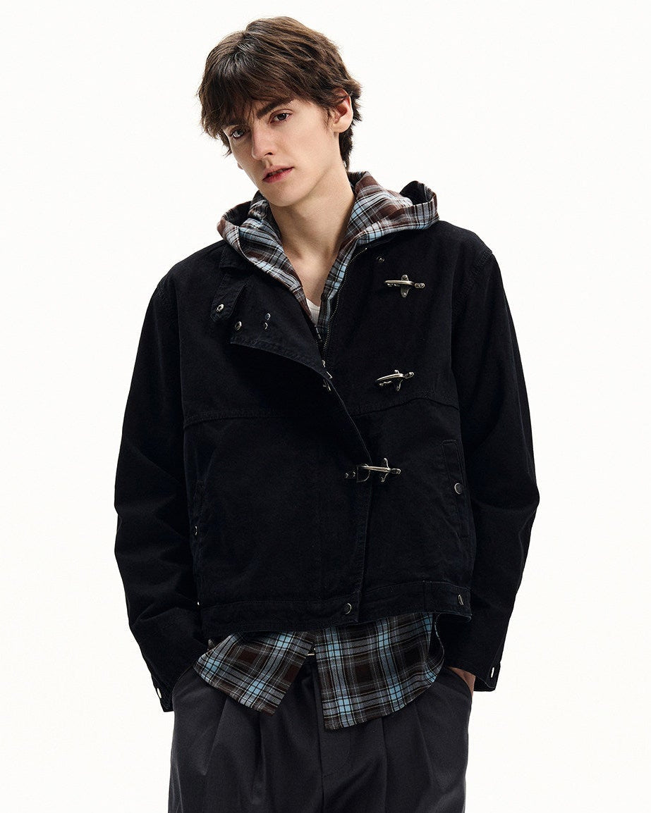 Giubbotto da uomo con Alamari in Cotone Washed | Haven Loom, immagine 3