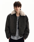 Giubbotto da uomo con Collo in Eco-Pelliccia | Haven Loom