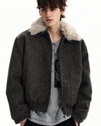 Giubbotto da uomo con Collo in Eco-Pelliccia | Haven Loom, immagine 3