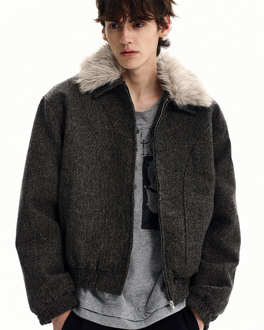 Giubbotto da uomo con Collo in Eco-Pelliccia | Haven Loom, immagine 3