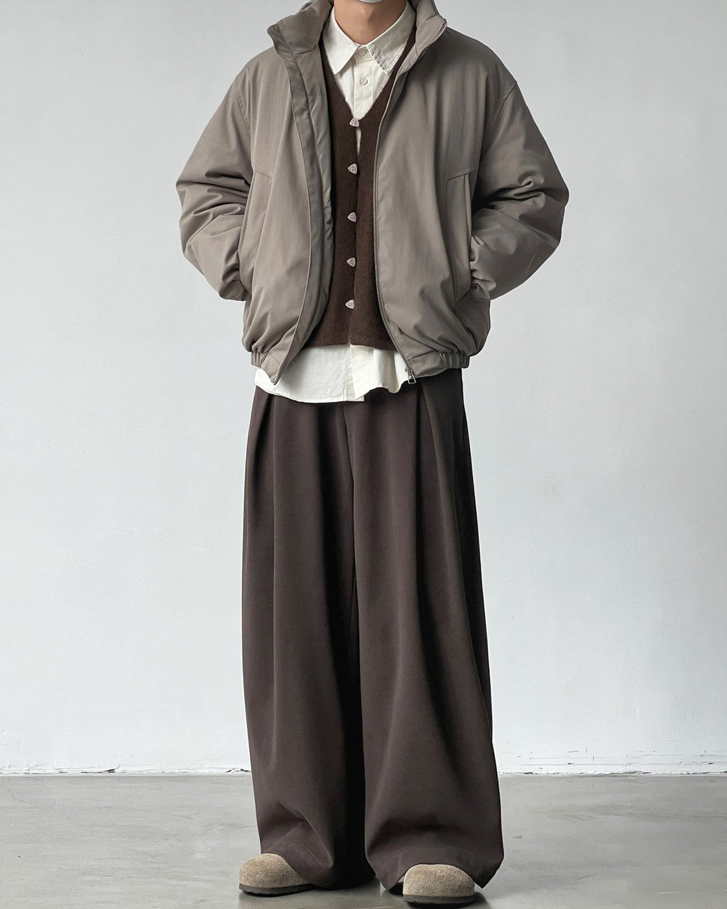 Pantaloni Larghi da uomo con Doppie Pinces in Misto Lana | Haven Loom, immagine 5