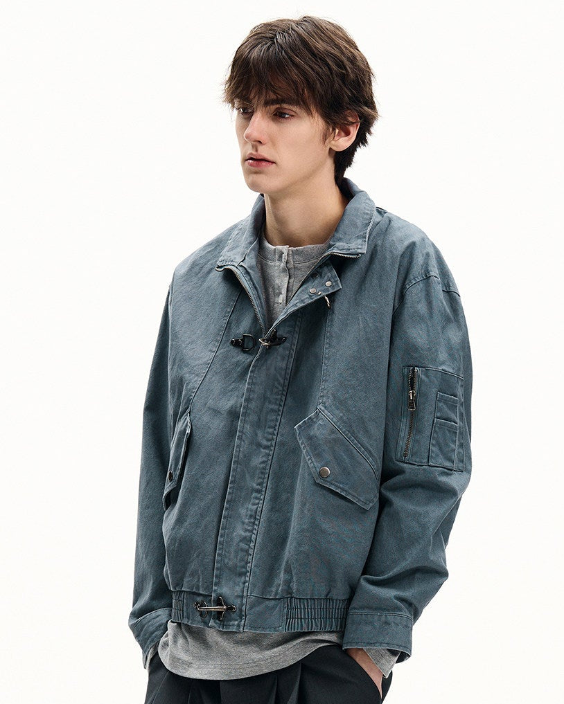 Giubbotto da uomo con Fibbie in Twill di Cotone | Haven Loom, immagine 3