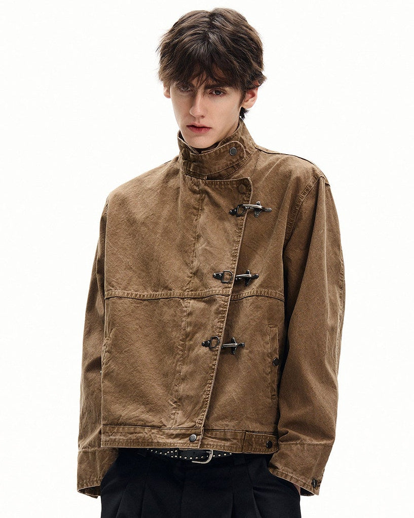 Giubbotto da uomo con Alamari in Cotone Washed | Haven Loom, immagine 6