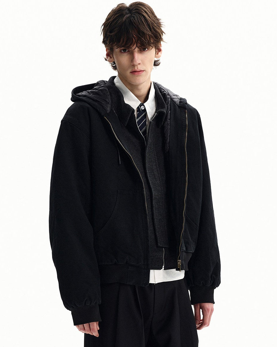 Giubbotto da uomo con Cappuccio e Zip in Cotone | Haven Loom, immagine 3