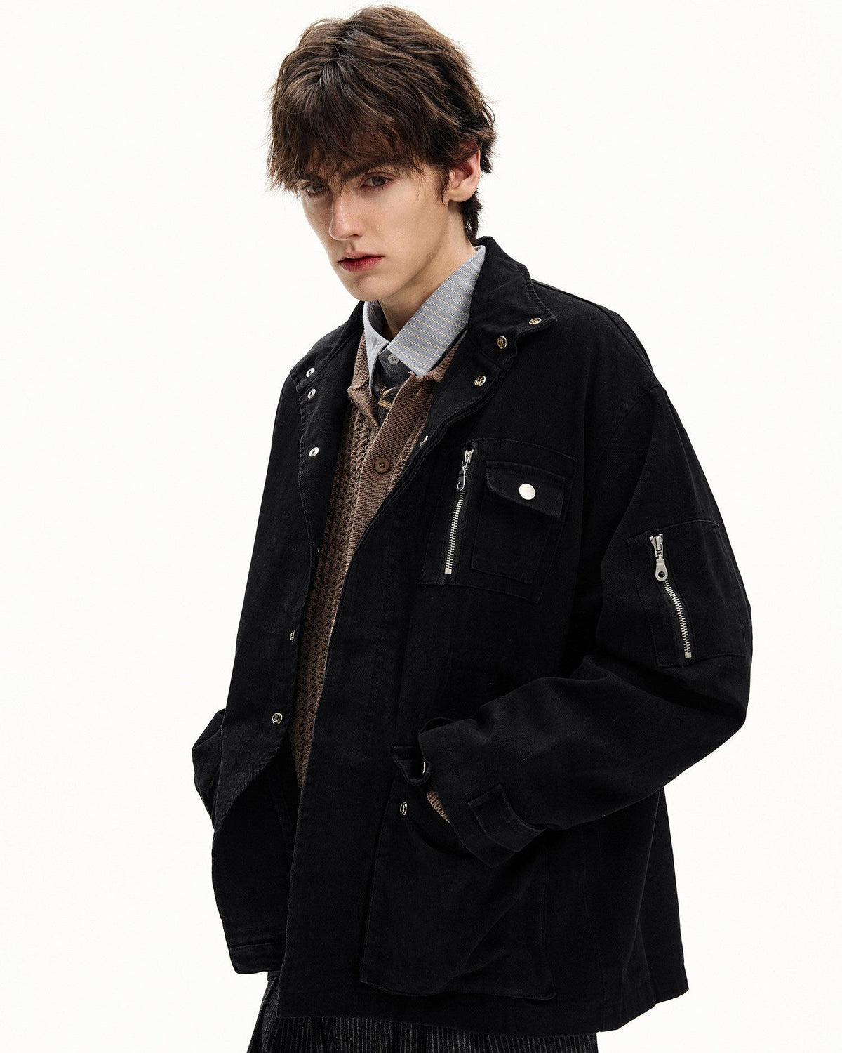 Field Jacket da uomo Utility in Cotone Washed | Haven Loom, immagine 4