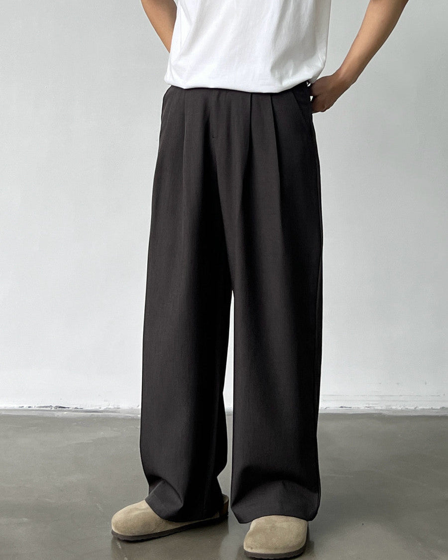 Pantaloni Larghi da uomo con Doppie Pinces in Lino e Lana | Haven Loom, immagine 4