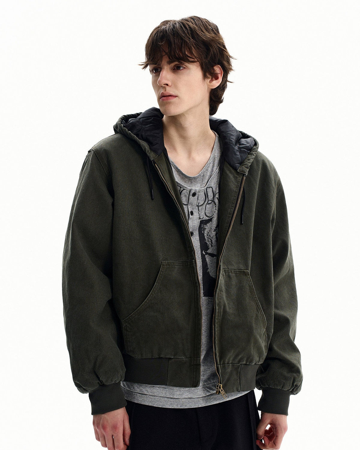 Giubbotto da uomo con Cappuccio e Zip in Cotone | Haven Loom, immagine 5