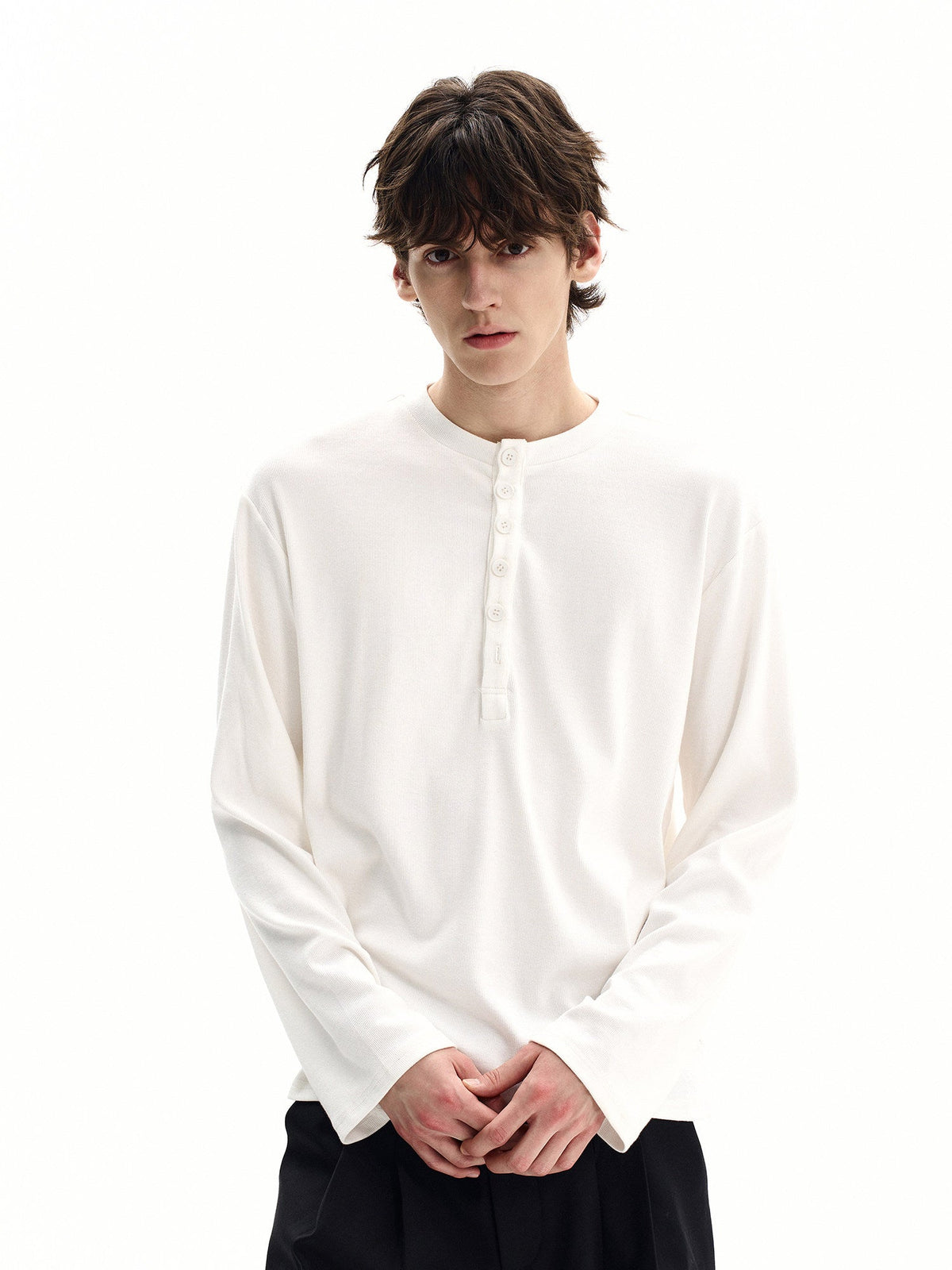 Maglia Serafino da uomo a Nido d'Ape in Cotone | Haven Loom, immagine 6