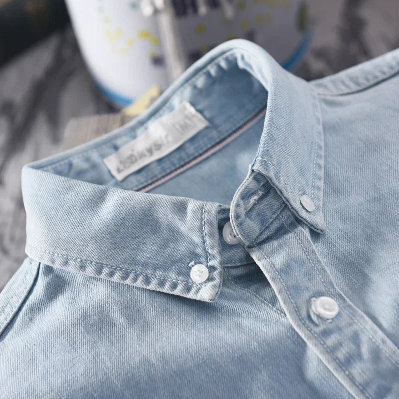 Washed Denim Layer Shirt – view 3