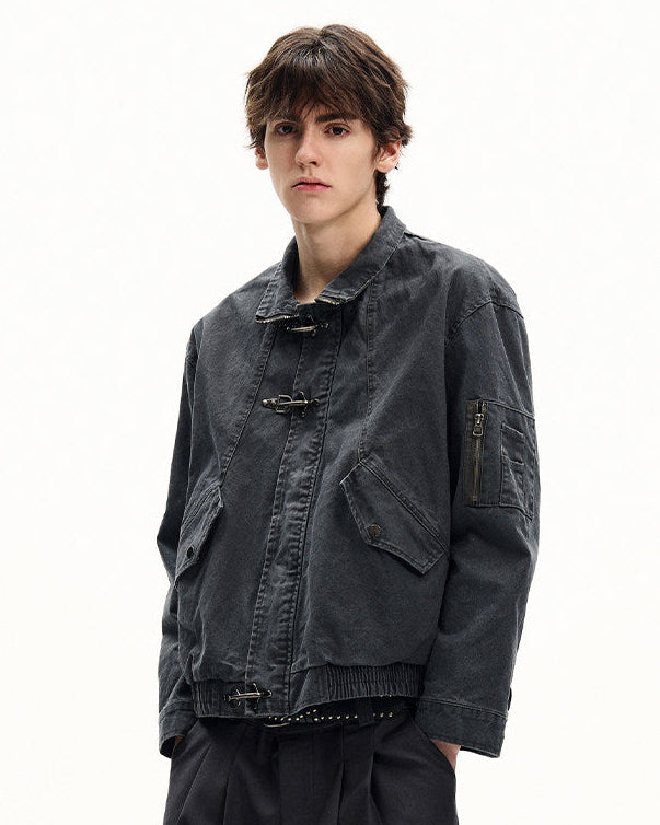 Giubbotto da uomo con Fibbie in Twill di Cotone | Haven Loom, immagine 6