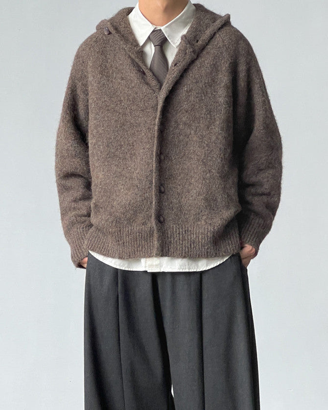Cardigan da uomo con Cappuccio in Misto Lana | Haven Loom