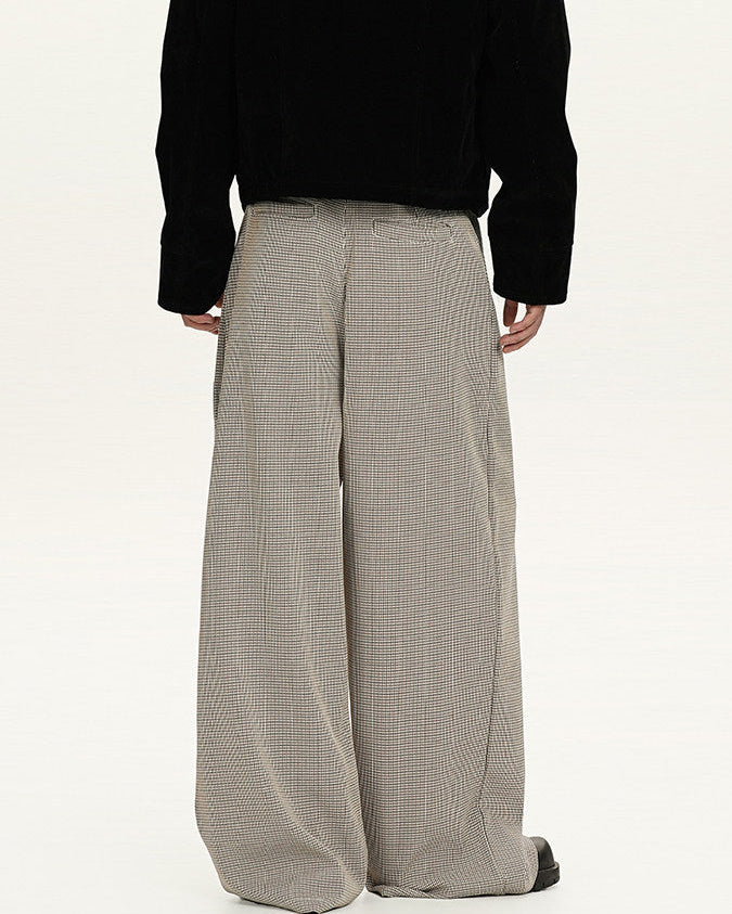 Pantaloni Larghi da uomo a Quadri in Lana | Haven Loom, immagine 3