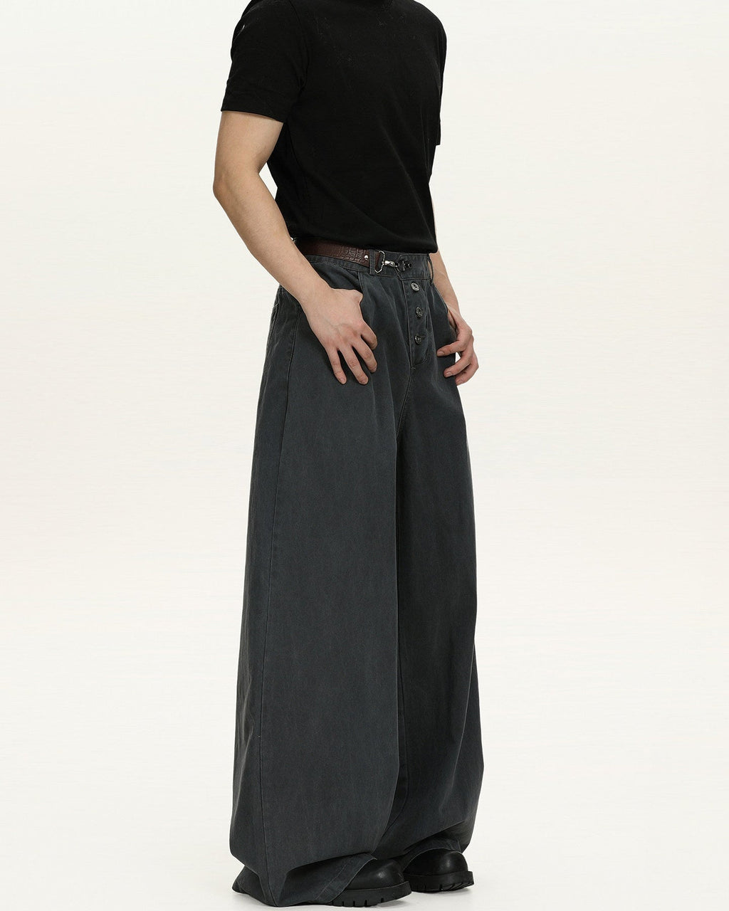 Jeans Larghi da uomo Washed in Cotone | Haven Loom, immagine 3