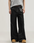 Jeans Larghi da uomo con Cuciture a Contrasto | Haven Loom