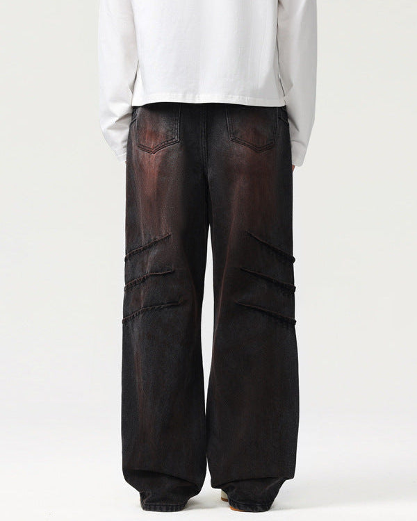 Jeans da uomo Dritti Effetto Consumato | Haven Loom, immagine 4