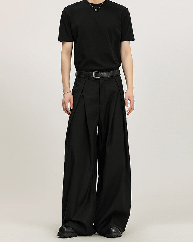 Pantaloni Larghi da uomo con Pinces in Viscosa | Haven Loom