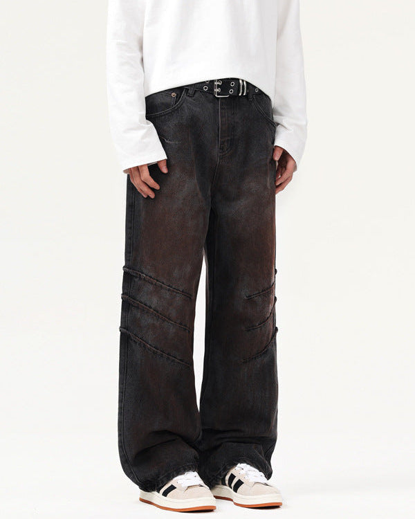 Jeans da uomo Dritti Effetto Consumato | Haven Loom, immagine 3