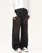 Jeans da uomo Dritti Effetto Consumato | Haven Loom, immagine 3