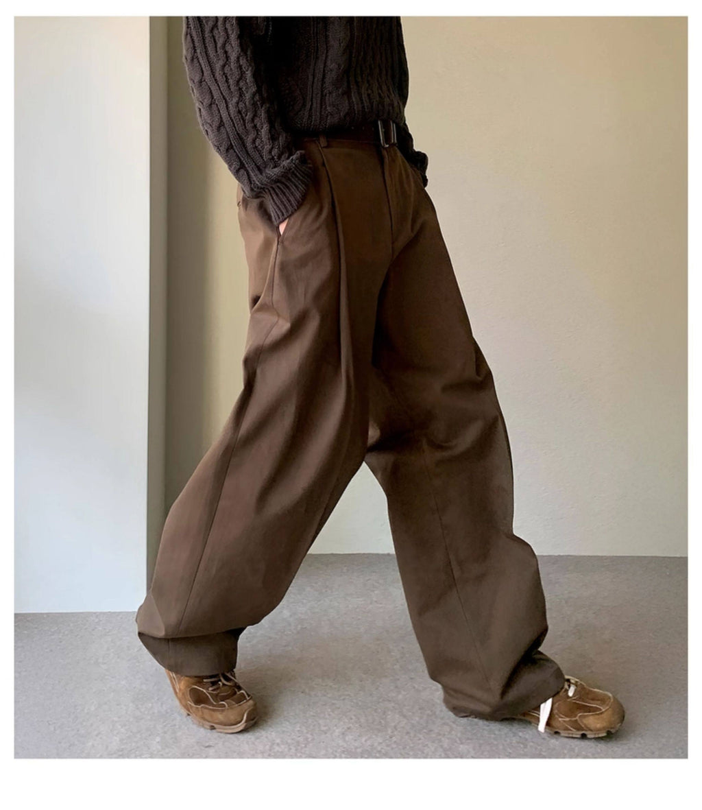 Pantaloni Larghi da uomo Vita Alta con Pinces in Lino | Haven Loom, immagine 3