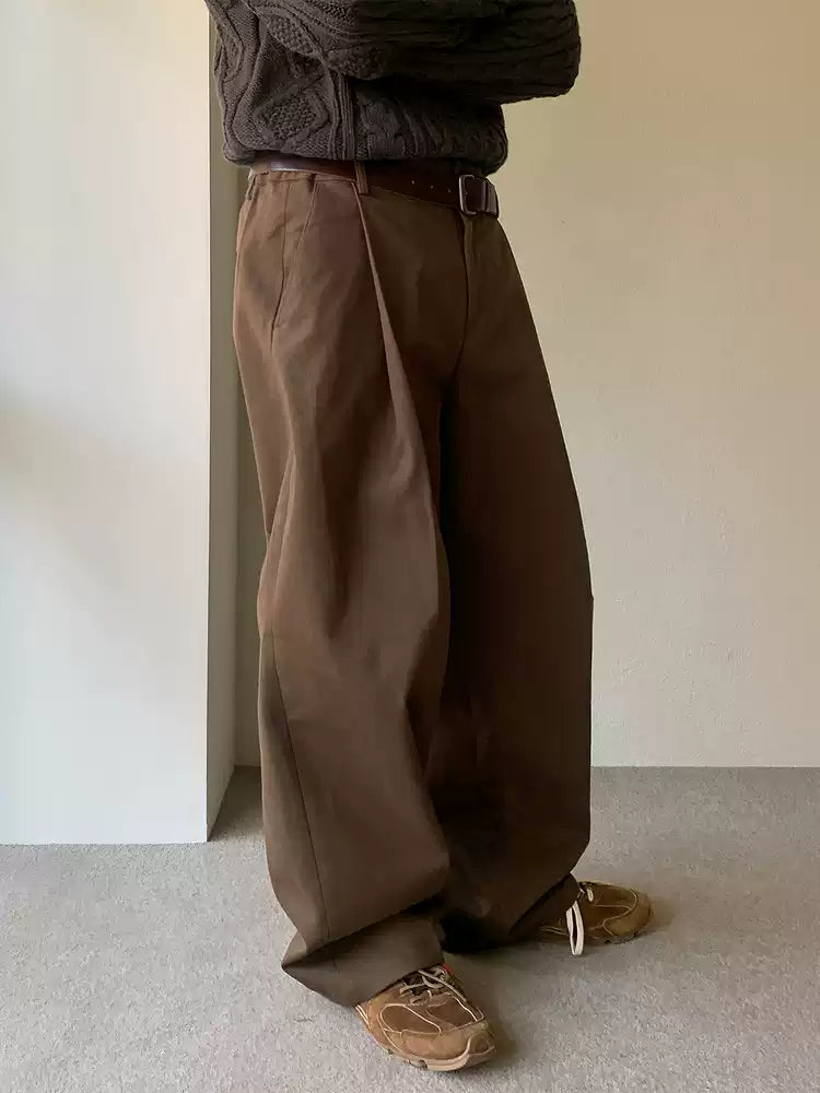 Pantaloni Larghi da uomo Vita Alta con Pinces in Lino | Haven Loom, immagine 4