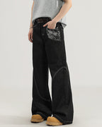 Jeans Larghi da uomo con Cuciture a Contrasto | Haven Loom, immagine 2