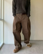 Pantaloni Larghi da uomo Vita Alta con Pinces in Lino | Haven Loom, immagine 2